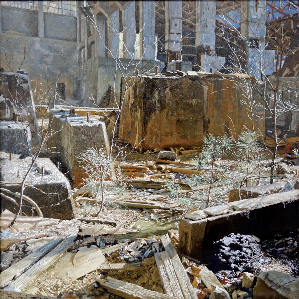 橋本大輔の絵画作品。廃墟。Daisuke Hashimoto painting, ruins